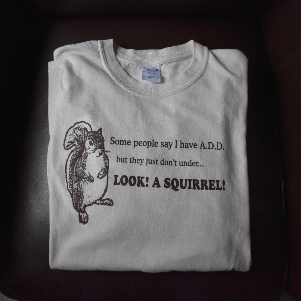 CLEARANCE❗Men's Cream Squirrel Graphic Tee - 2XL